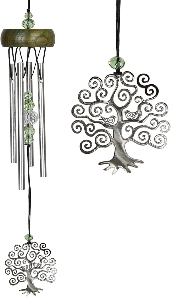 Woodstock Chimes Signature Collection, Fantasy, Tree of Life 10'' Décor Designs - Small Chimes Wind Chimes for Outdoor, Patio, Home or Garden Décor (WCFTL)