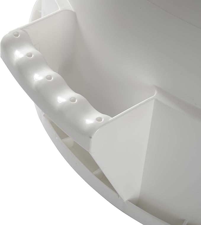 Winco Heavy-Duty Round Waste Container/Trash Can, 10 Gallon, White