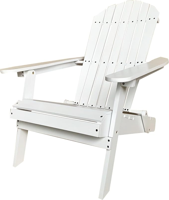 PayLessHere Adirondack Chairs, Weather Resistant Patio Chairs with Pinewood Wooden Textured for Patio Lawn Garden Backyard Deck Pool Beach Fire Pit