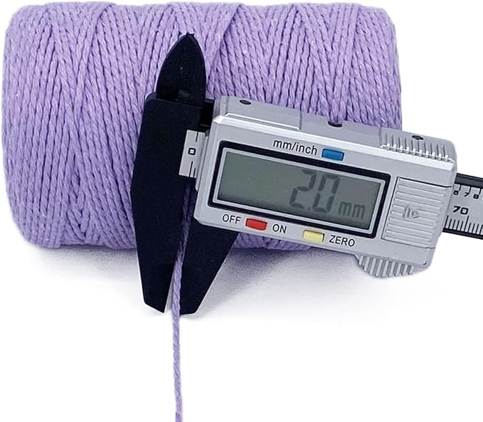 Twine String,500 Feet Cotton Butchers Twine String Cooking Kitchen Twine for Crafts Roasting Gift Wrapping DIY Decoration Gardening Packing Materials,Lavender