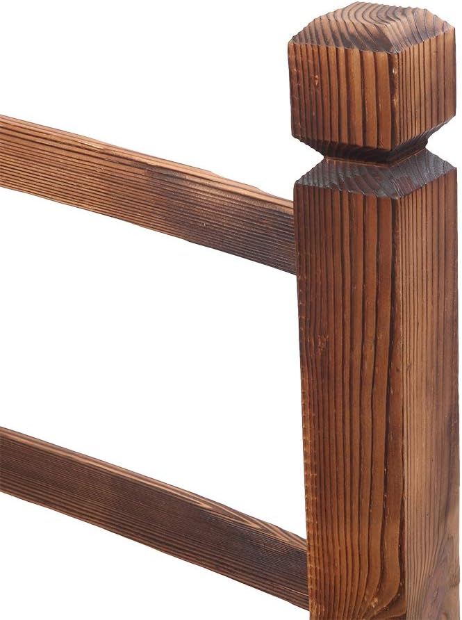 5 ft Garden Bridge, 500 LBS Capacity Arch Bridge Small Wooden Bridge with Safety Rails, Decorative Pond Landscaping, Backyard, Creek or Farm, Brown