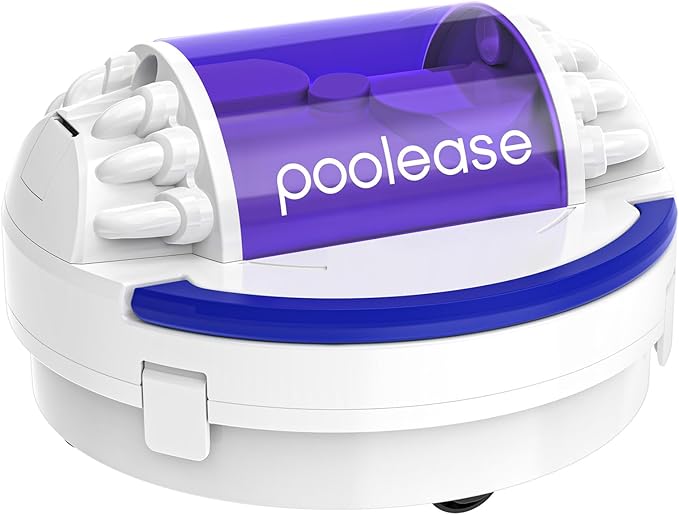 X1 Robotic Pool Vacuum for Above Ground Pool, Automatic Cordless Pool Cleaner with 45W Dual-Motor, Ideal for Above-Ground Flat Pool, 2L Debris Capacity (White and Purple)