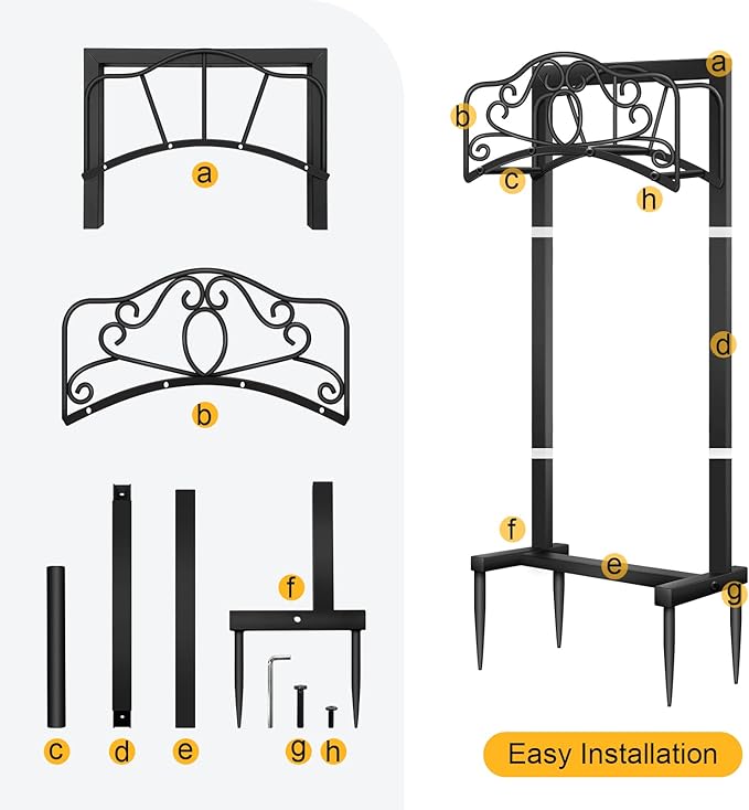 Garden Hose Holder -Upgraded Hose Holder Holds,Freestanding Heavy Duty Hose Hanger,Sturdy Hose Stand and Hose Storage for Lawn & Yard,Black(Butterfly-Style)