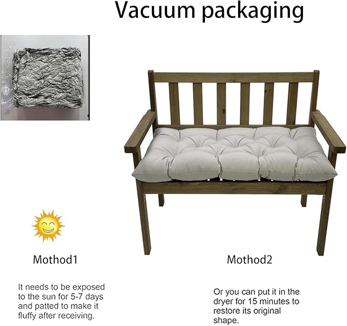 Patio Wicker Settee Cushion Waterproof 47"*20" Thicken Loveseat Lounge Seat Pads Outdoor Dining Bench Cushion for Patio Furniture Waterproof,Green