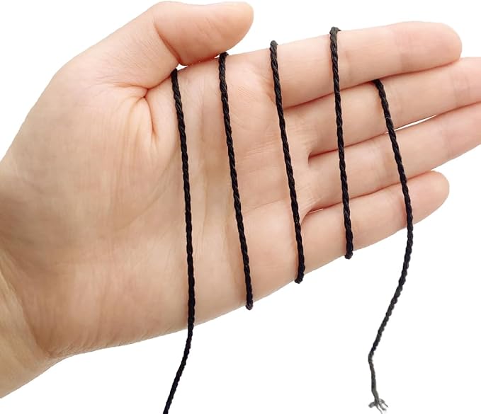 Twine String,500 Feet Cotton Butchers Twine String Cooking Kitchen Twine for Crafts Roasting Gift Wrapping DIY Decoration Gardening Packing Materials,Black