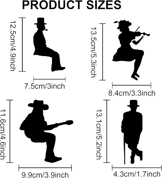 MAYJOYDIY 6pcs Cowboy Lady Stencil 6×6inch Vintage Elegant Ladies Gentleman Playing The Violin Cello Dancing Stencil Western Theme Drawing Template with Paint Brush on Wood Tile Paper Fabric Floor