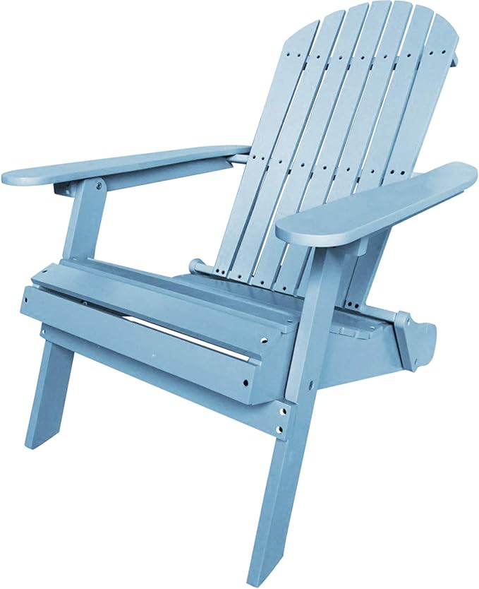FDW Folding Adirondack Chair, All Weather Patio Chair Outdoor Fire Pit Chair for Patio Lawn Garden Backyard Deck Pool Beach