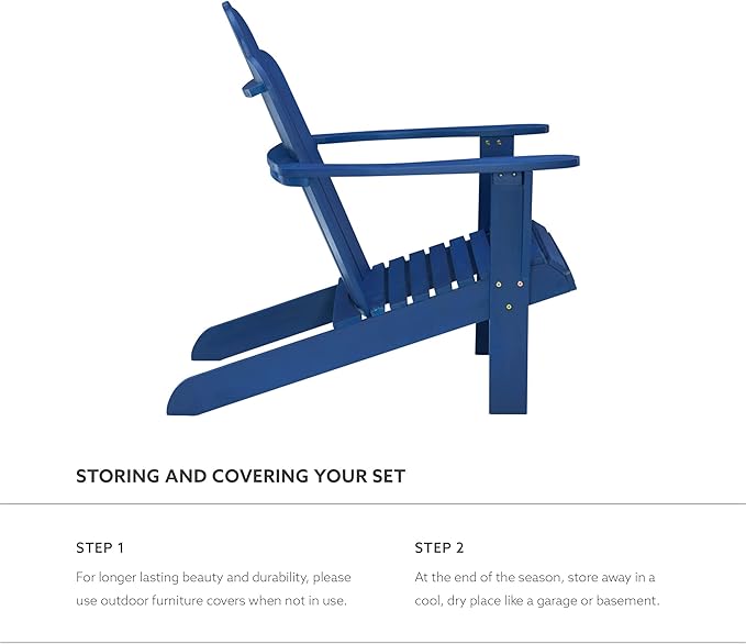 Jayde Blue Adirondack Chair by Linon