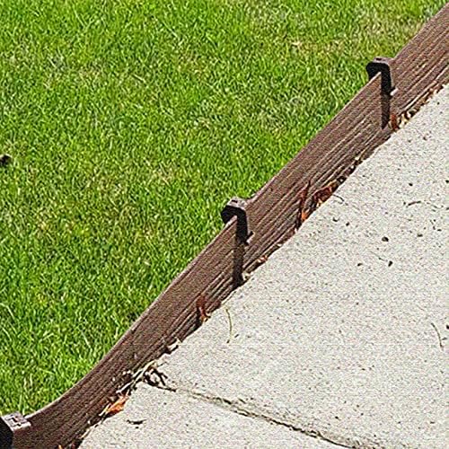 50 PCS Brown Landscape Edging Garden Stakes, 10 Inch Landscaping Anchoring Spikes Heavy Duty Plastic Garden Ground Netting Stakes Brown for Edging & Garden