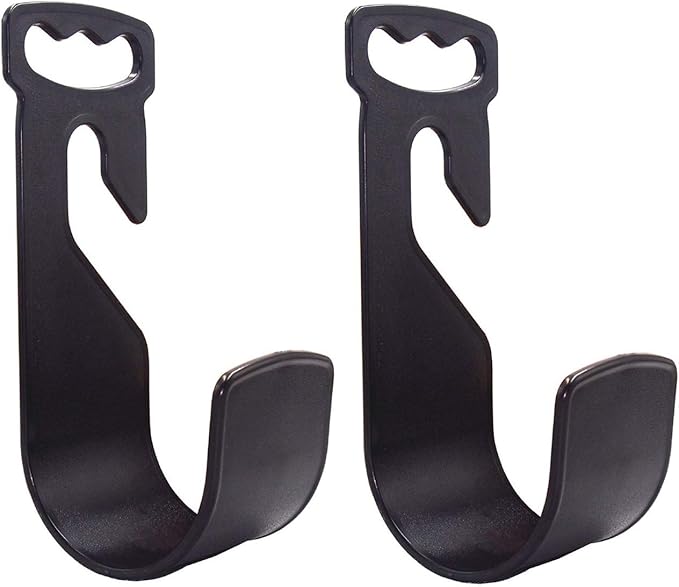 chic style 2 Pack Garden Hose Hanger Wall Mount Hose Holder Hook Fit to 25 50 75 100foot Hose (ABS Plastic, Black)