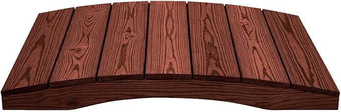 4 FT MAHOGANY Amish Made Pinewood Heavy Duty Garden Bridge for Walkway, Backyard Pond & Landscaping, Outdoor Wooden Footbridge for Koi Pond, Japanese Style Decorative Bridge, Made in USA