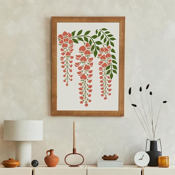 Large Vine Stencils for Painting on Wood Wall 14” Reusable Leaf Branch Stencils for Crafts Canvas Furniture