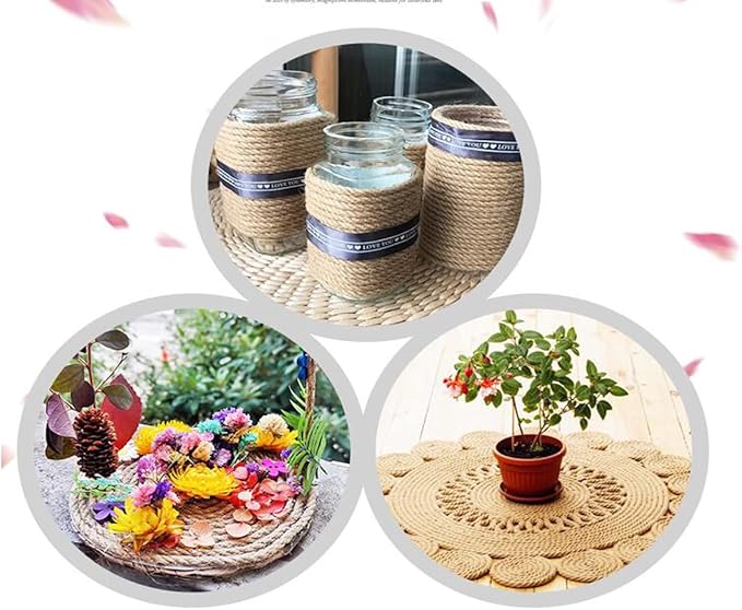 Natural Sisal Cat Scratching Twine, 5mm 50 Meters Heavy Duty Rope for Cat Tree & Scratching Post Replacement, DIY Cat Scratcher, Furniture Protector, Pet Play