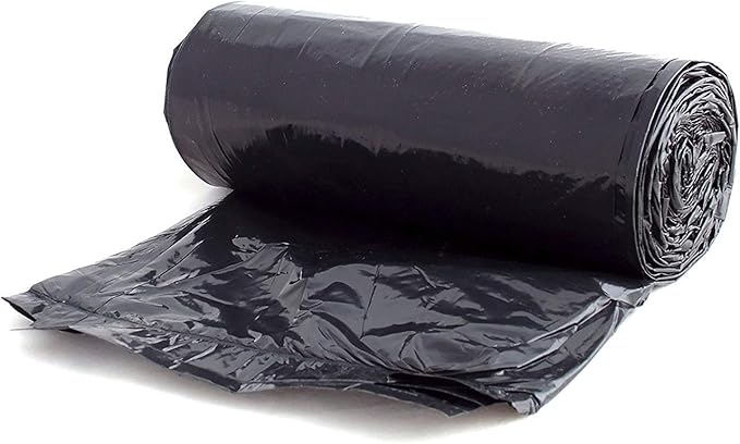 Aluf Plastics T-Tough Roll Pack Low Density Repro Blend Star Seal Coreless Rolls Bag, 7-10 Gallon Capacity, 23" Length x 24" Width, H Strength, Black (Pack of 500)