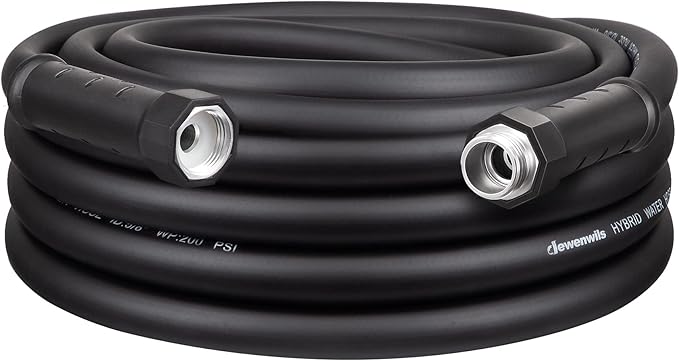 DEWENWILS Garden Hose 25 ft x 5/8", Water Hose with Swivel Handle, Heavy Duty, Lightweight, Flexible Hose for Plants, Car, Yard, 3/4 Inch Solid Fittings, Drinking Water Safe