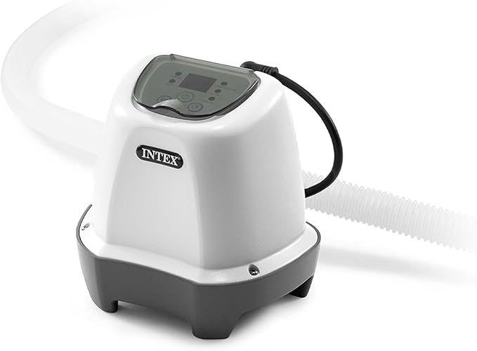 Intex QS200 Krystal Clear Saltwater Chlorine System for Above Ground Pools: Keeps Water Clear – Reduces Chemical Use – Sleek Control Panel with Buttons – Up to 2200 Gallon Pools