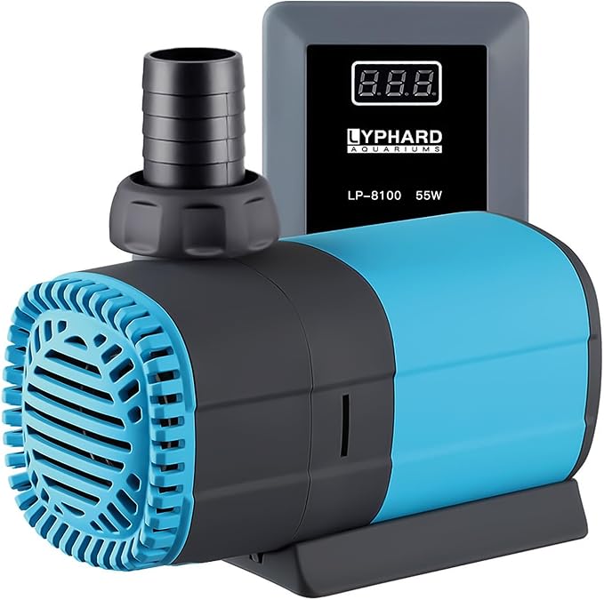 LYPHARD AQUARIUMS 1900GPH Submersible Water Pump 55W with Controller DC 24V, Adjustable High Lift 17FT Pond Pump for Fountain, Aquarium, Fish Tank, Hydroponics, Waterfall