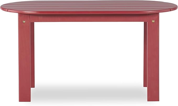 Linon Jayde Adirondack Coffee Table, Red, 21.06D x 38.39W x 3.94H in
