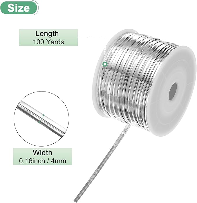 Metal Twist Ties, 100 Yards Metallic Twists Tie Bread Twisty-Ties for Party Decoration/Garden Plant/Gift Wrapping Bag/Cake/Pops Candy/Bakery Bags [Silver]
