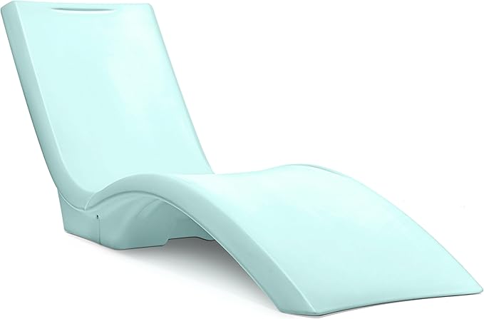 Step2 Vero Pool Lounger, Outdoor/Indoor Waterproof Patio Furniture, Pool Lounge Chair, Use in Pools Up to 9-Inches of Water or Poolside Ledge, Made of Durable Plastic, Weighted, Julep