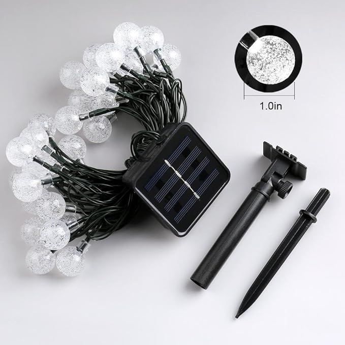Toodour Solar String Lights Outdoor, 56ft 100 LED Globe String Lights with 8 Modes, Waterproof Solar Powered Patio Lights for Garden, Lawn, Gazebo, Porch, Yard, Wedding, Party Decor - Warm White