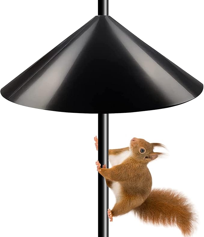 New Squirrel Baffle, Wrap Around Bird House Squirrel Guard Baffle Protect Outside Hang Bird Feeders and Pole Mount from Raccoon Squirrels Rodents Bird Feeders (19 in)