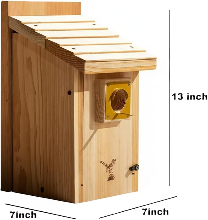 Premium 2pk XXXLL Bluebird Houses for Outside,Heavy Duty Western Red Cedar Audubon Bird House for Outdoor,Wall Pole Mountable,1.5” Metal Guard Hole 13/16" Thick, Assembling Need, 2026 Updated Version