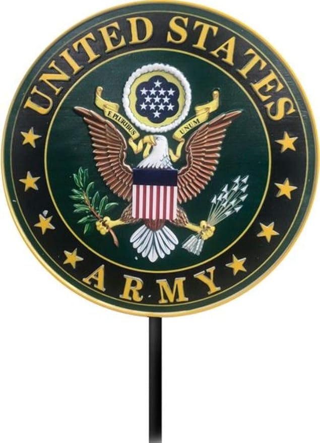 Spoontiques - Army Garden Stake - Garden Décor - Decorative Stake for Lawn and Yard - Multicolored