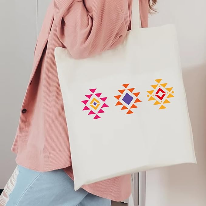 yhslmh Tribal Geometric Stencils for Painting on Wood Furniture Wall Reusable Canvas Aztec Stencil for Crafts Kids Boho Drawing Card Making Pattern Decorative (Aztec)
