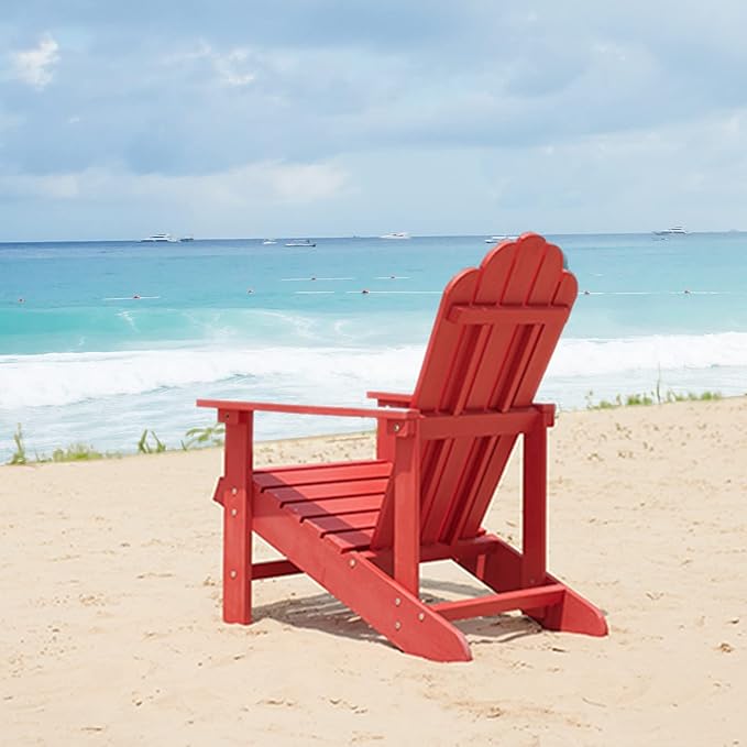 Adirondack Chairs Weather Resistant, Patio Firepit Chair, Sturdy Outside Chairs, Lawn Chairs, Easy Assembly 350lb, for Outdoor Patio Yard
