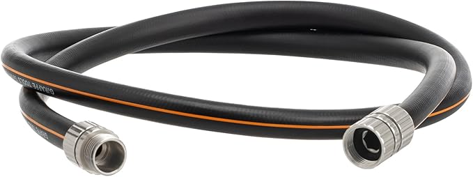 Giraffe Tools Leader Hose 5ft x 5/8", Customizable Rubber Hose, Male to Female Hose, Short Garden Hose Heavy Duty, No Kink, Flexible, Leakproof Water Hose, 600 Burst PSI