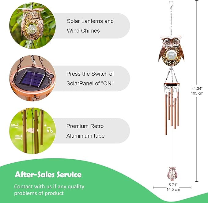 Wind Chimes Outdoor Indoor Decor: Melodious Valentines Day Gifts for Her Wife Women Mom Grandma Birthday - Weatherproof Metal Outdoor Decor Easy Hanging for Garden Patio Tree Window Memorial
