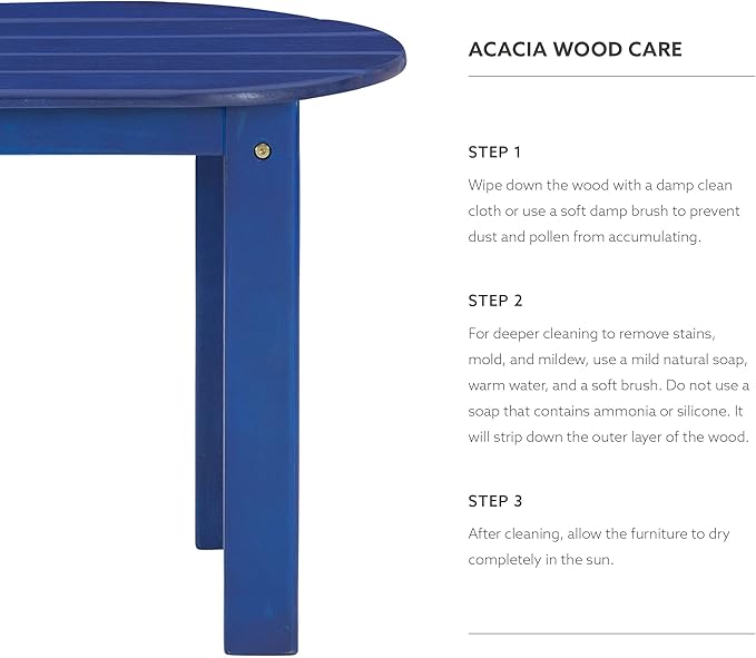 Jayde Blue Adirondack Outdoor End Table