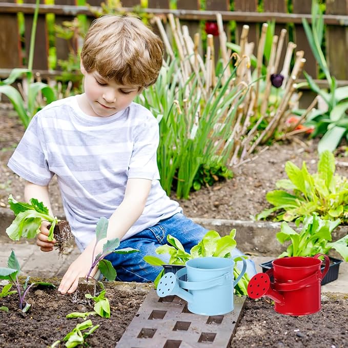 4Pcs Kids Watering Pot Metal Waterbottle Creative Watering Tin Small Watering Can Iron Sprinkling Kettle Portable Watering Can