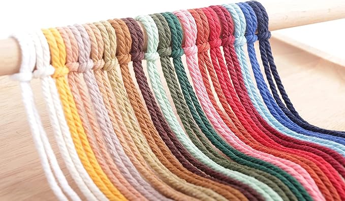 NOANTA Sage Macrame Cord 4mm x 109yards, Colored Macrame Rope, Cotton Rope Macrame Yarn, Colorful Cotton Craft Cord for Wall Hanging, Plant Hangers, Crafts, Knitting
