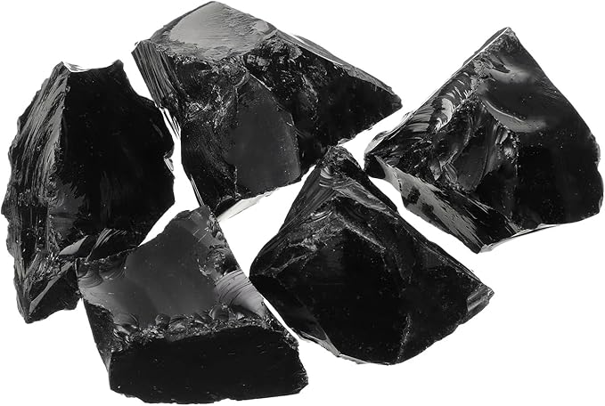 uxcell Fire Glass for Fire Pit, 5-8cm(2"-3.1") High Luster Reflective Glass Rocks for Natural or Propane Fireplace, Safe for Outdoors and Indoors Fire Pit Glass, Black, 400g/14oz