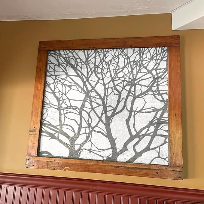 Tree Leaf Vine Stencils for Painting on Wood, Large Bird Branches Stencils for Crafts Reusable Wood Burning Drawing Art Paint Stencil and Patterns for Wall Furniture Canvas (Tree)