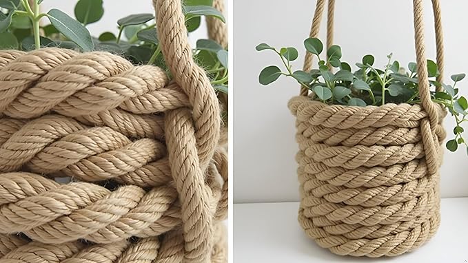 1/8 in (3 mm) X 164 Ft (50 Meters) Sisal Hemp Rope Twine for Home Decorating, Cat Scratcher Post Tree, DIY Arts Crafts, Garden, Binding, Packing Material