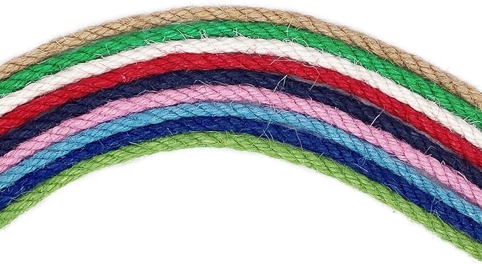 Leecogo 4.5mm Jute Rope 100 Feet Natural Craft Rope Twine String Perfect for Home Gardening Macrame Arts Crafts DIY Cat Scratching Post Replacement Repairing Recovering Cats Toy Making,Pink