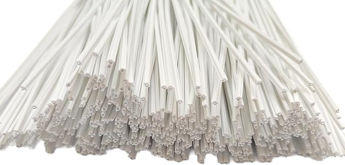 300 Pcs White,11",Plastic Twist Ties, Garden Plant Twist Tie Cable Tie, Plastic Cable Ties for Bread Candy Bags, Gift Bags (11 Inch)