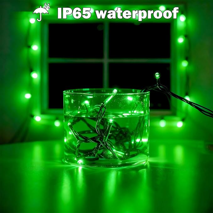 SOLARBABY 4 Pack Solar Christmas Lights Outdoor,Total 146Ft 400 LED Solar String Lights Outdoor with 8 Modes,Waterproof Green Fairy Light for Outside Garden Patio Yard Xmas Tree Christmas Decoration
