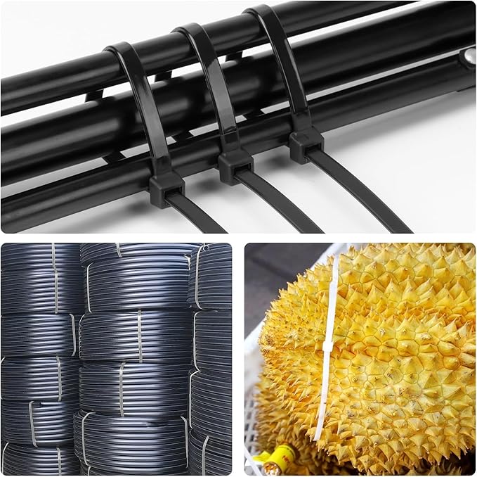 24 inch Gold Zip Ties Heavy Duty 50 PACK, 250 LBS Ultra Exclusive Strong Plastic Wire Ties, Large Cable Ties Extra Long Tie Wraps, Indoor and Outdoor UV Resistant
