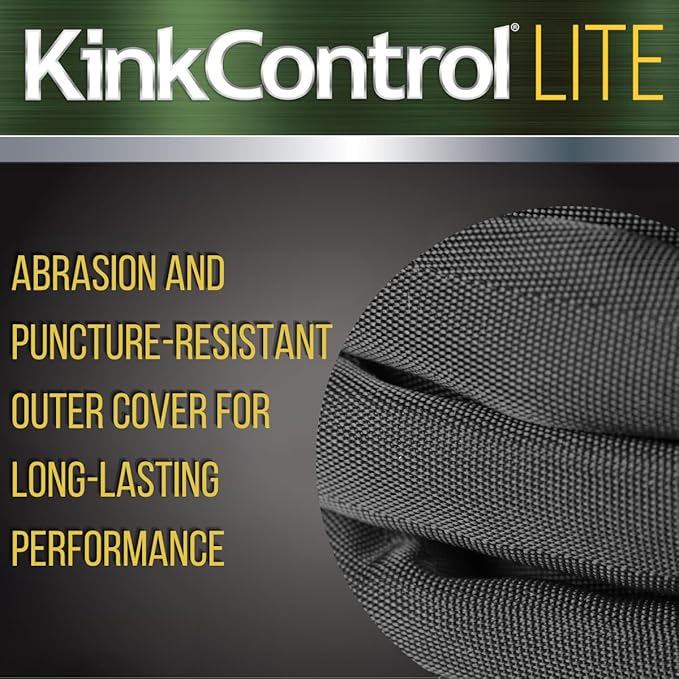 Kink Control Lite, Doesn’t Expand or Burst, Extremely Light Weight, Garden Hose, Water Hose with Superior UV Resistance, Ergonomic Grip, High Burst Strength,Kink Resistance, 25 Ft
