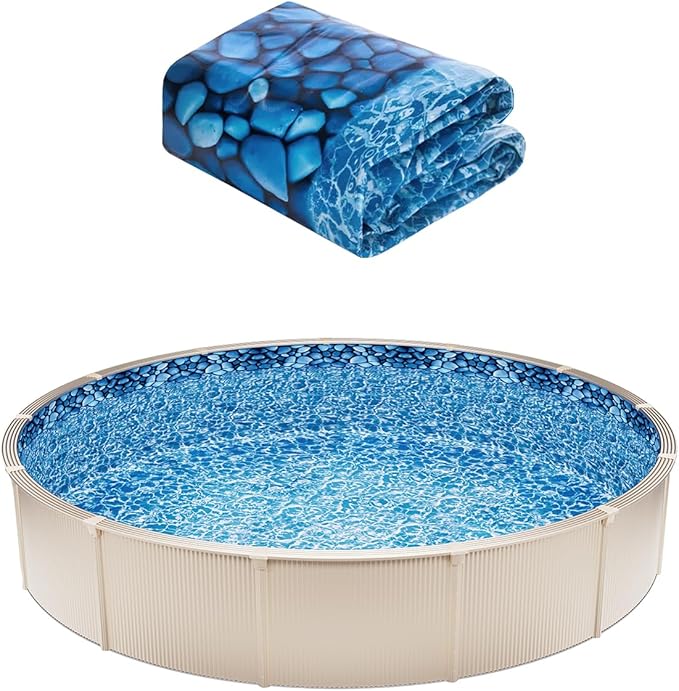 VEVOR 21-ft Round Above Ground Pool Liner, Unibead Pool Liners, Standard Gauge, 52inch Wall Height, Designed for Steel Sided Above-Ground Swimming Pools