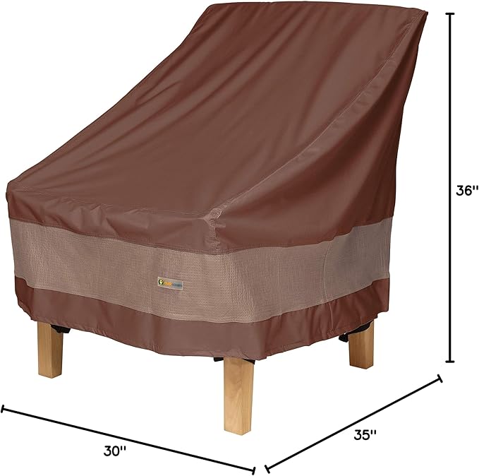DUCKCOVERS Ultimate Waterproof Patio Lounge Chair Cover,All Weather Protection,Durable Outdoor Lawn Patio Furniture Covers,32W x 37D x 36H inch,Patio-Chair Covers for Outdoor Furniture,(Pack of 6)