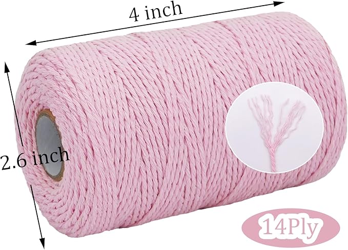 Cotton Butchers Twine - 500 Feet, Pink