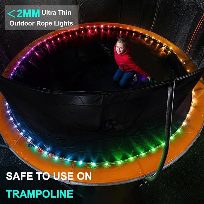 Outdoor String Lights - 80 Ft Rope Lights with 240 Color Changing LEDs, Waterproof & Plug-in for Wedding, Patio, Garden & Christmas Decor