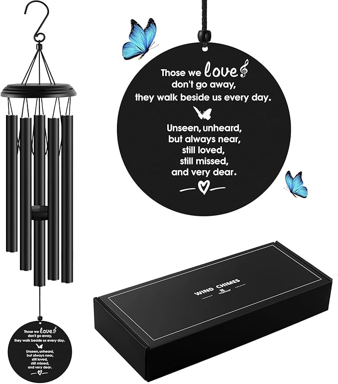 YOUNTASY Wind Chimes for Loss of Loved One Prime, Windchimes in Memory of a Loved One, Father Mother Bereavement/Sympathy/Memorial Gifts for Remembrance, 35in