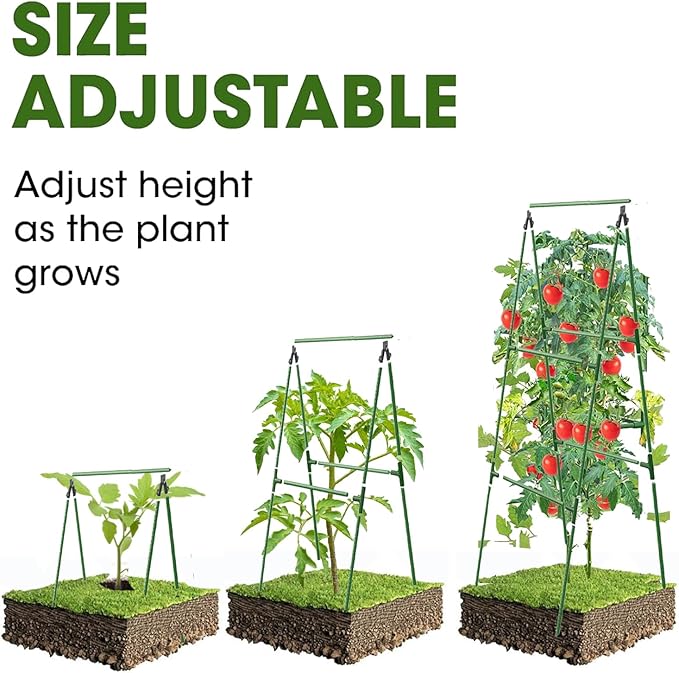 Cucumber Trellis for Raised Bed, Small Foldable A-Frame Garden Trellis for Climbing Plants Outdoor,Plastic-Coated Steel Core for Cucumber Beans and Vine Type Plants ﻿ (Green, 15x47in)