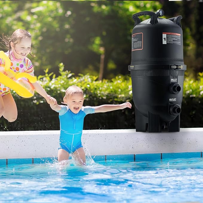VEVOR 2025 Pro Cartridge Pool Filter Tank & Element for Above Ground & Inground Pools, Large 520-525Sq. Ft Cleaner System Compatible W/Pumps 1 to 3 HP| Up to 15311 GPH |for Pools Up to 122490 Gallons